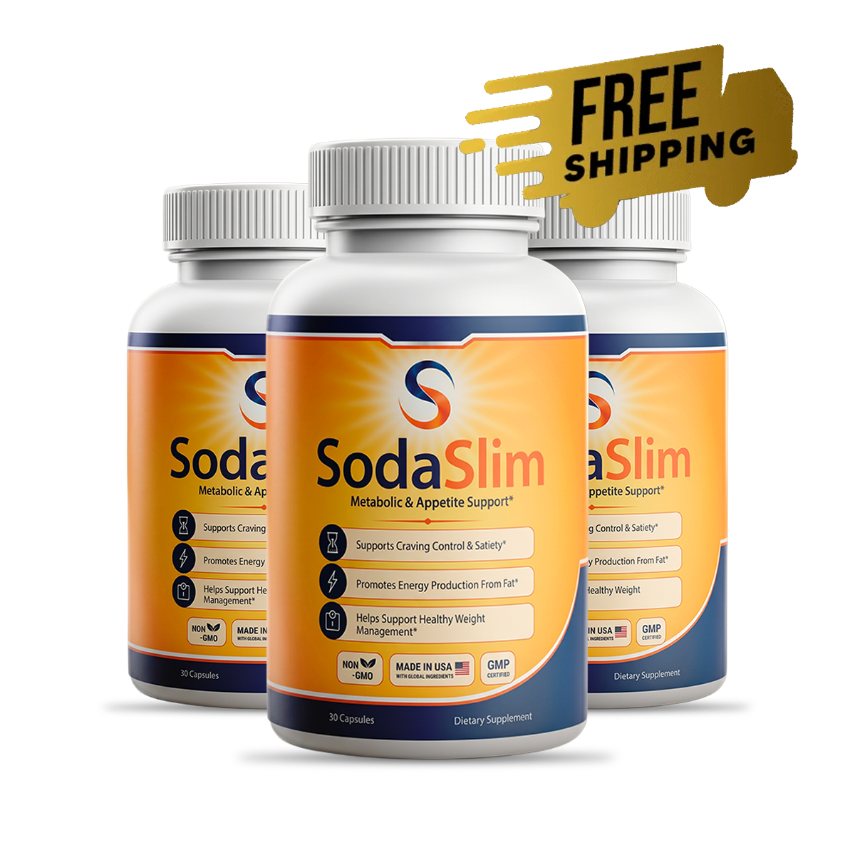 SodaSlim Metabolic and Appetite Support — 3-bottle supply
