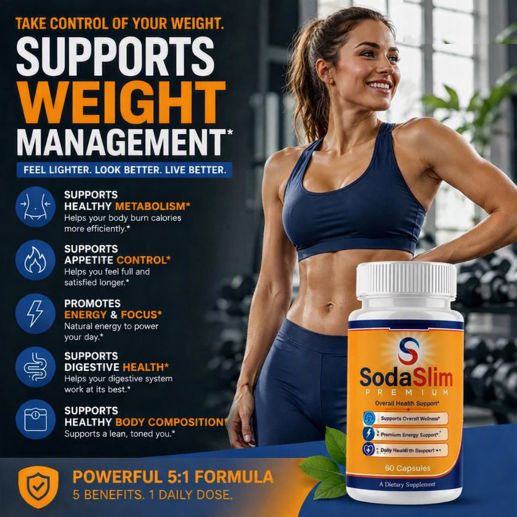 SodaSlim supports metabolism, appetite control, energy, digestion and body composition